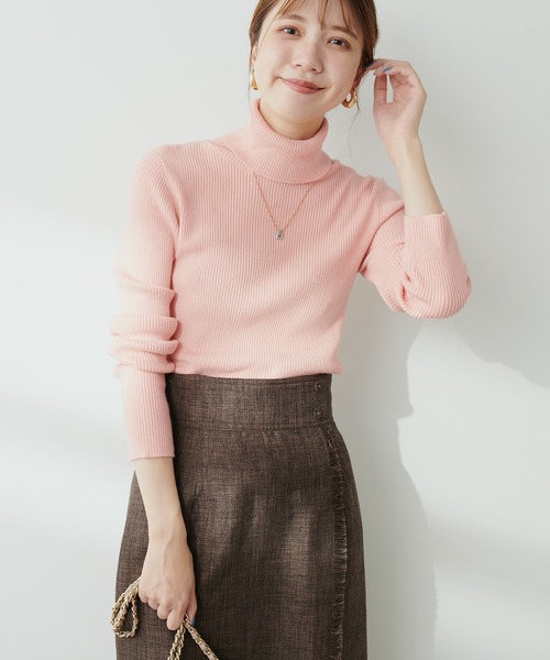 もちもちベーシックリブタートル（ニット/セーター）｜natural couture