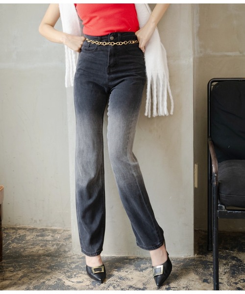 LATINA（ラティーナ）の「グラデーションブラックデニムパンツ（デニムパンツ・レディース・ブラック・S/XL/L/M）」の2枚目の写真