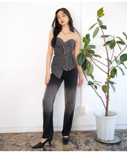 LATINA（ラティーナ）の「グラデーションブラックデニムパンツ（デニムパンツ・レディース・ブラック・S/XL/L/M）」の6枚目の写真