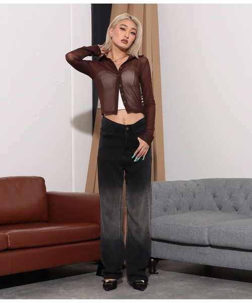 LATINA（ラティーナ）の「グラデーションブラックデニムパンツ（デニムパンツ・レディース・ブラック・S/XL/L/M）」の12枚目の写真