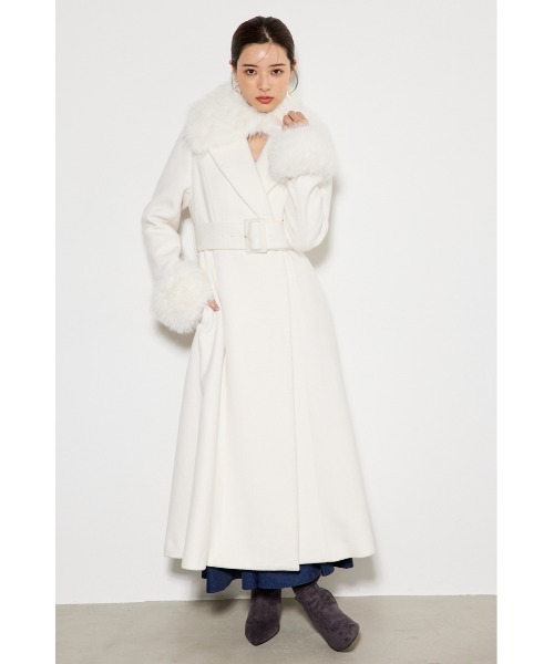 rienda（リエンダ）の「ウエストフィットエレガントマルチコート（チェスターコート・レディース・ピンク/アイボリー/ライトブルー/ブラック・SMALL/MEDIUM）」の11枚目の写真