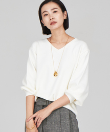 qualite | ﾘﾌﾞｽﾑｰｽVﾈｯｸﾆｯﾄ(ニット/セーター)