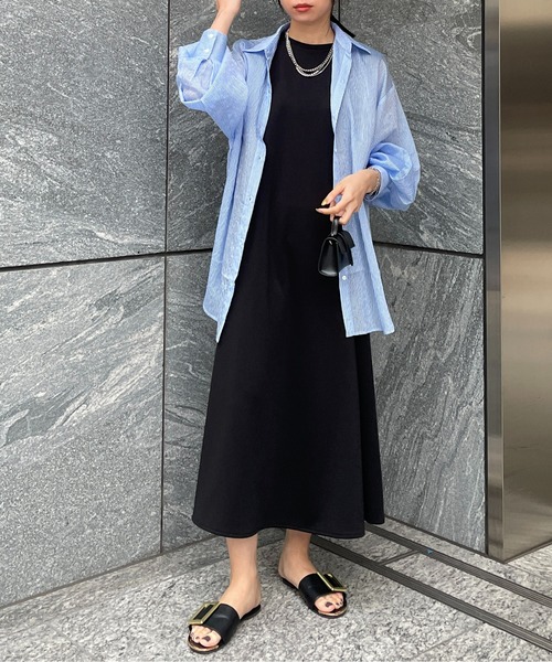 Thevon(ゼボン)の「ポンチノースリマーメイドワンピース(ワンピース・レディース・イエロー/ブラック/アイボリー・M/S)」の12枚目の写真