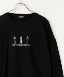【新柄入荷】 胸刺繍ワンポイントロゴ ロングスリーブTシャツ