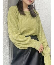 MURUA | シャイニーフェザーニット【2WAY】【ラメ】(ニット/セーター)