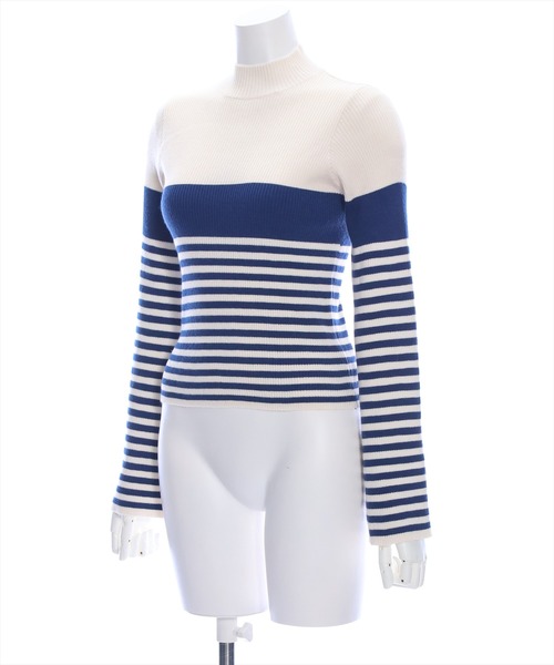 clear（クリア）の「ボーダーハイネックニットトップス（ニット/セーター・レディース・ブルー系その他/ブラック系その他/ブラック系その他2/ブルー系その他2・F）」の5枚目の写真
