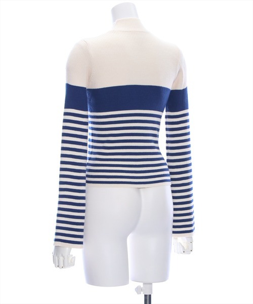 clear（クリア）の「ボーダーハイネックニットトップス（ニット/セーター・レディース・ブルー系その他/ブラック系その他/ブラック系その他2/ブルー系その他2・F）」の7枚目の写真