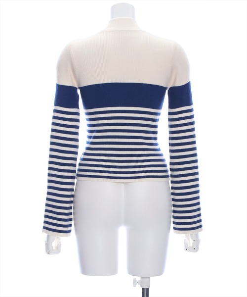clear（クリア）の「ボーダーハイネックニットトップス（ニット/セーター・レディース・ブルー系その他/ブラック系その他/ブラック系その他2/ブルー系その他2・F）」の8枚目の写真