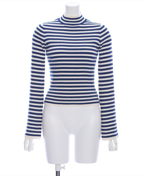 clear（クリア）の「ボーダーハイネックニットトップス（ニット/セーター・レディース・ブルー系その他/ブラック系その他/ブラック系その他2/ブルー系その他2・F）」の19枚目の写真