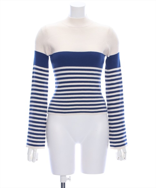 clear（クリア）の「ボーダーハイネックニットトップス（ニット/セーター・レディース・ブルー系その他/ブラック系その他/ブラック系その他2/ブルー系その他2・F）」の22枚目の写真
