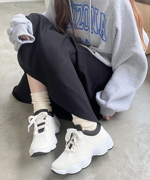 Nana(ナナ)（ナナ）の「ワイドシューレーススニーカー（スニーカー・レディース・ホワイト・24.0cm/23.5cm/24.5cm/23.0cm/25.0cm/22.5cm）」の7枚目の写真