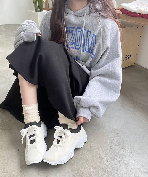 Nana(ナナ)（ナナ）の「ワイドシューレーススニーカー（スニーカー・レディース・ホワイト・24.0cm/23.5cm/24.5cm/23.0cm/25.0cm/22.5cm）」の8枚目の写真