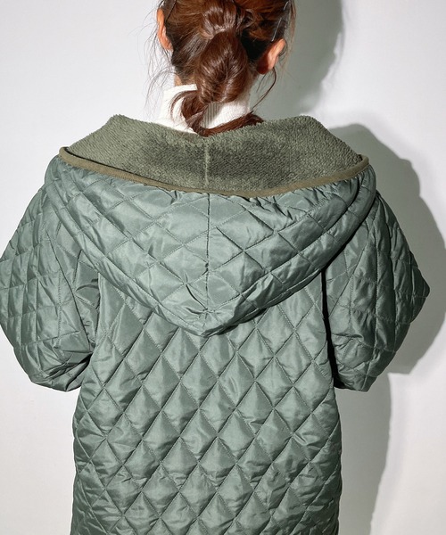 AS KNOW AS plus（アズノゥアズプラス）の「☆裏ボアキルティングフードコート（その他アウター・レディース・ネイビー/ベージュ/アイボリー/ブラック/カーキ/ベージュ系/ブラック系その他・FREE）」の18枚目の写真