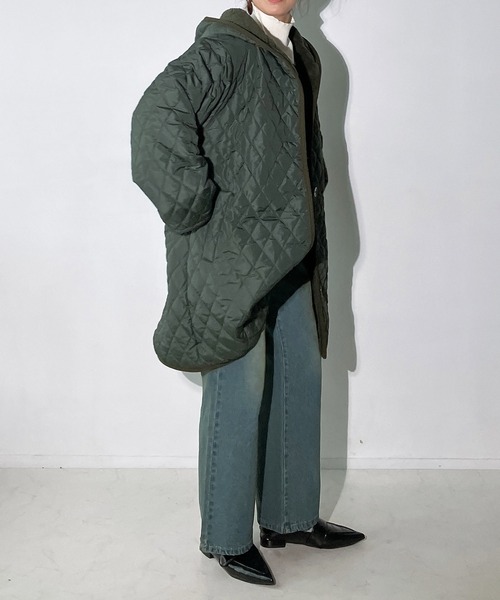 AS KNOW AS plus（アズノゥアズプラス）の「☆裏ボアキルティングフードコート（その他アウター・レディース・ネイビー/ベージュ/アイボリー/ブラック/カーキ/ベージュ系/ブラック系その他・FREE）」の21枚目の写真