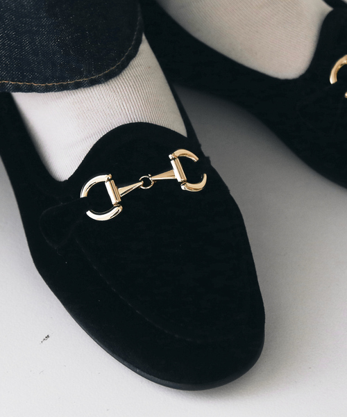 ALBEROLA（アルベローラ）の「【WEB限定】【ALBEROLA】ベルベットビットローファー（ローファー・レディース・グレー/ブラック・36/37/38）」の7枚目の写真