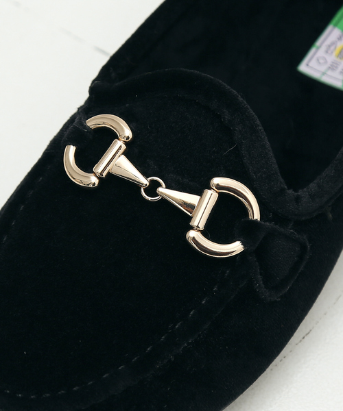 ALBEROLA（アルベローラ）の「【WEB限定】【ALBEROLA】ベルベットビットローファー（ローファー・レディース・グレー/ブラック・36/37/38）」の3枚目の写真