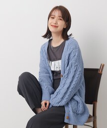 SHOO・LA・RUE | 【ここちイージー】モールケーブルカーディガン(カーディガン/ボレロ)