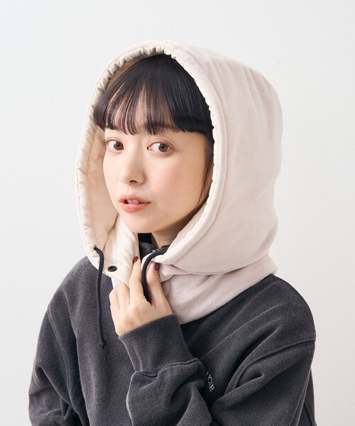FREAK'S STORE（フリークスストア）の「リバーシブル 中綿バラクラバ（マフラー・レディース・オフホワイト/ブラック・ONE SIZE）」の3枚目の写真