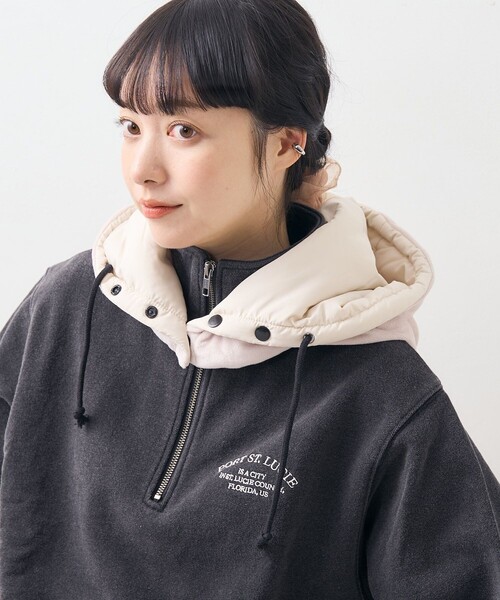 FREAK'S STORE（フリークスストア）の「リバーシブル 中綿バラクラバ（マフラー・レディース・オフホワイト/ブラック・ONE SIZE）」の4枚目の写真