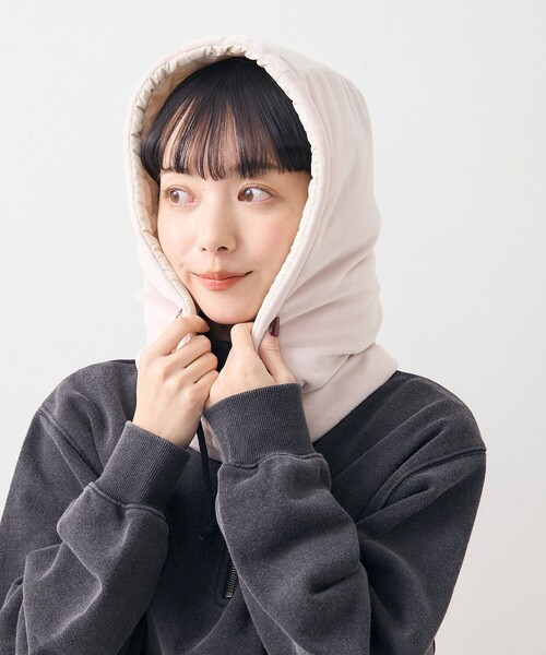 FREAK'S STORE（フリークスストア）の「リバーシブル 中綿バラクラバ（マフラー・レディース・オフホワイト/ブラック・ONE SIZE）」の5枚目の写真