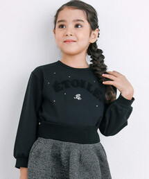 BeBe | ポンチサガラ刺しゅうロゴトレーナー(100~150cm)(スウェット)