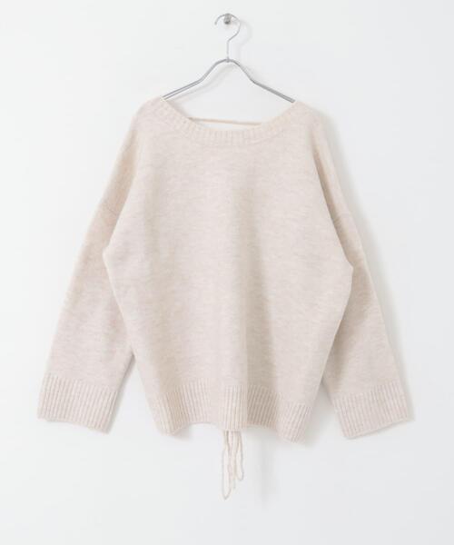ITEMS URBANRESEARCH(アイテムズ アーバンリサーチ)の「バック編みニット(ニット/セーター・レディース・イエロー/グレー系その他/アイボリー・FREE)」の11枚目の写真