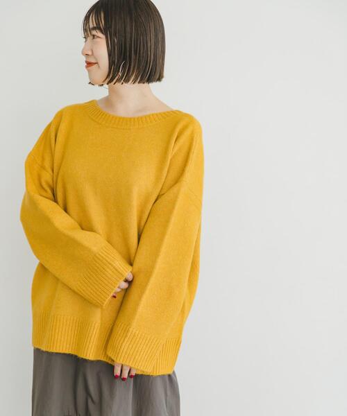ITEMS URBANRESEARCH(アイテムズ アーバンリサーチ)の「バック編みニット(ニット/セーター・レディース・イエロー/グレー系その他/アイボリー・FREE)」の13枚目の写真