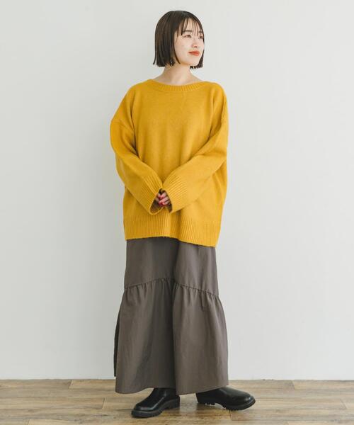 ITEMS URBANRESEARCH(アイテムズ アーバンリサーチ)の「バック編みニット(ニット/セーター・レディース・イエロー/グレー系その他/アイボリー・FREE)」の14枚目の写真