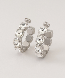 Spick & Span | 【forte_forte / フォルテ フォルテ】 ビジューフープピアス(ピアス（両耳用）)