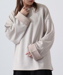 ポリエステルスウェードBIGシルエットクルーネック