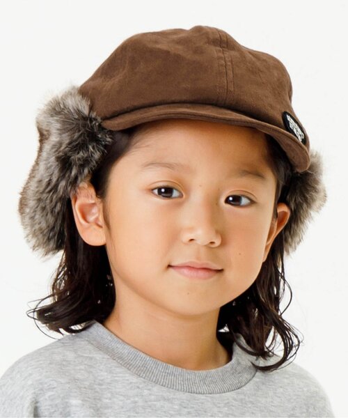 F.O.KIDS(エフオーキッズ)の「あったかフライトキャップ(キャップ・キッズ・カーキ/キャメル/ライトグレー・50/58/54)」の2枚目の写真