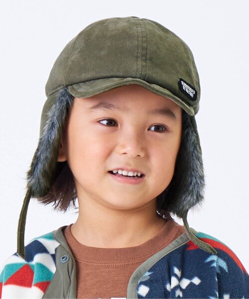 F.O.KIDS(エフオーキッズ)の「あったかフライトキャップ(キャップ・キッズ・カーキ/キャメル/ライトグレー・50/58/54)」の1枚目の写真