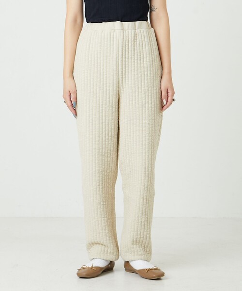 FREAK'S STORE（フリークスストア）の「限定展開　田辺あゆみ×FREAK'S STORE/田辺あゆみ　ジャガードキルト スウェットパンツ（ジョガーパンツ）（スウェットパンツ・レディース・ブラック/オフホワイト/ラベンダー・MEDIUM/SMALL）」の21枚目の写真