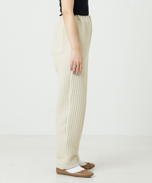 FREAK'S STORE（フリークスストア）の「限定展開　田辺あゆみ×FREAK'S STORE/田辺あゆみ　ジャガードキルト スウェットパンツ（ジョガーパンツ）（スウェットパンツ・レディース・ブラック/オフホワイト/ラベンダー・MEDIUM/SMALL）」の22枚目の写真