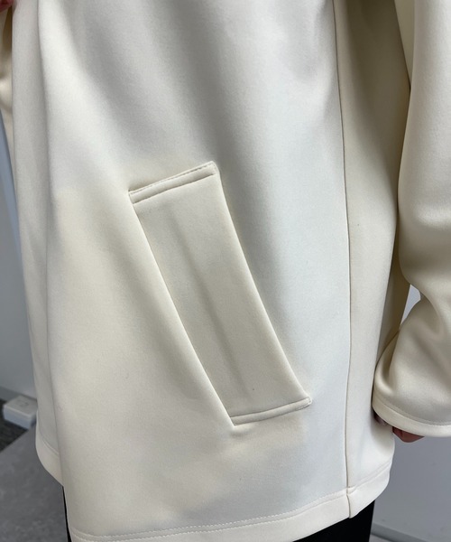 un dix cors（アンディコール）の「ポンチノーカラーコート（ノーカラーコート・レディース・ブラック/オフホワイト/ネイビー・FREE）」の19枚目の写真