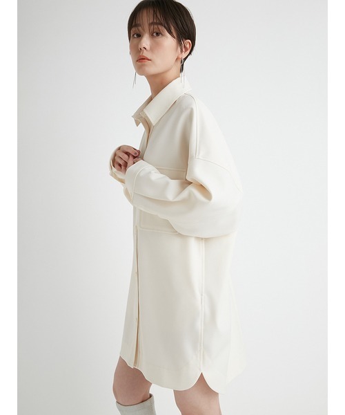 emmi（エミ）の「【emmi atelier】ビッグシルエットCPOシャツジャケット（その他アウター・レディース・グレー/オフホワイト/オリーブ・FREE）」の15枚目の写真