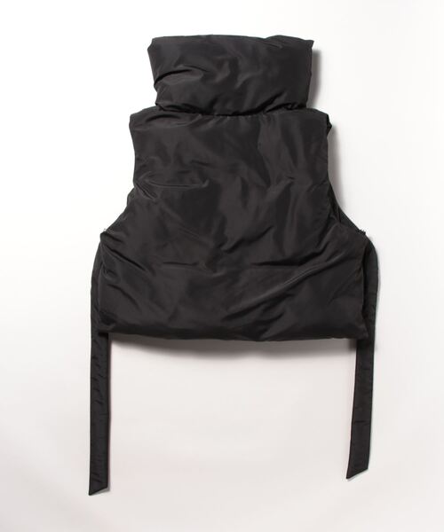 Settimissimo（セッティミッシモ）の「サイドオープン ファイバーダウン ショートベスト ジレ（ダウンベスト・レディース・アイボリー/ブラック・M）」の3枚目の写真