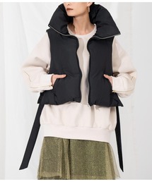 Settimissimo | サイドオープン ファイバーダウン ショートベスト ジレ(ダウンベスト)