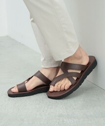 クロスストラップ フェイクレザー サンダル