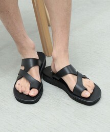 BEAMS HEART | BEAMS HEART / クロスストラップ フェイクレザー サンダル(サンダル)