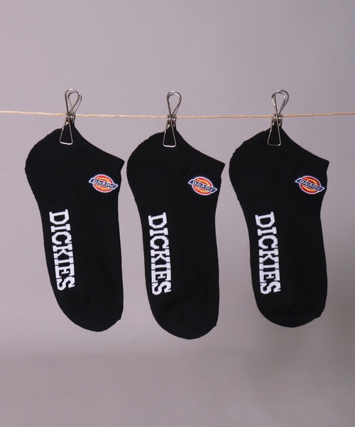 Dickies(ディッキーズ)の「(GA)【Dickies】【3足セット】ブランドロゴマーク アンクルソックス(ソックス/靴下・メンズ・ブラック/オフホワイト・23-25cm/25-27CM)」の2枚目の写真