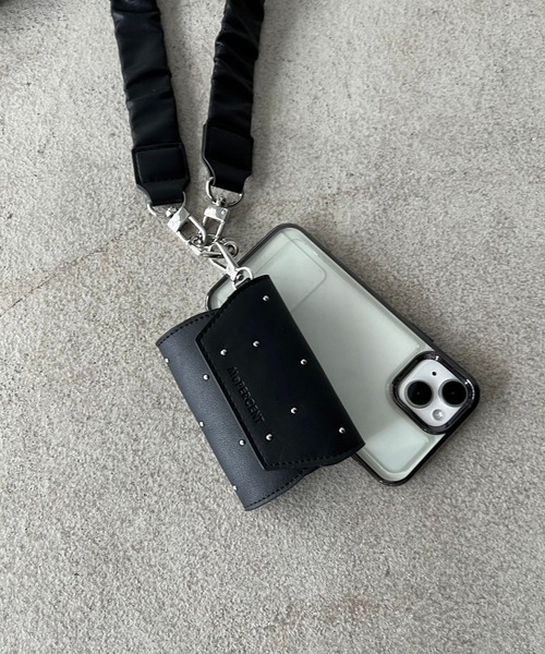 Me%（ミィパーセント）の「スタッズカスタムレターポーチ 104175（コインケース・レディース・シルバー/ブルー/ブラック・FREE）」の8枚目の写真