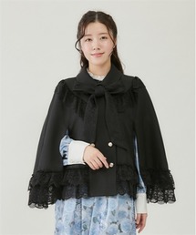 axes femme（アクシーズファム）の「リボン付レースフリルコート（トレンチコート・レディース）」