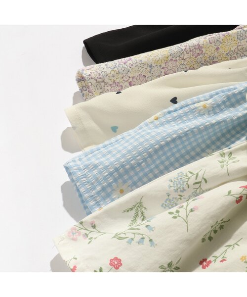 apres les cours（アプレレクール）の「ワッフルドッキングフレアTシャツ（Tシャツ/カットソー・キッズ・ラベンダー/サックスブルー/ミント/ネイビー/その他2・100/120/130/90/110/140/80）」の20枚目の写真