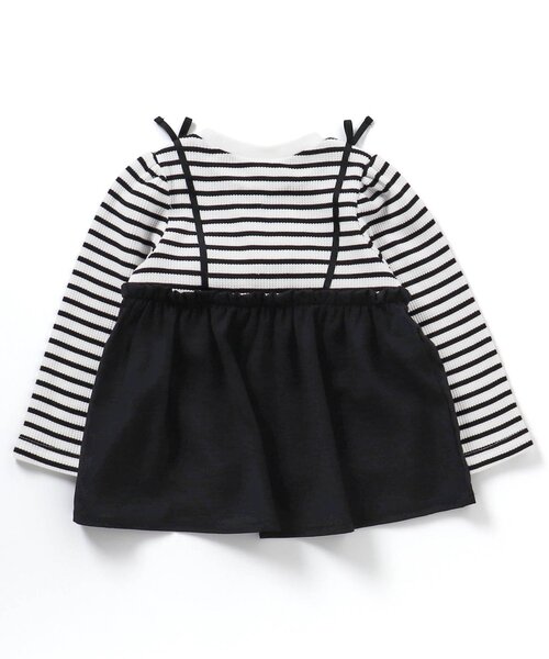 apres les cours（アプレレクール）の「ワッフルドッキングフレアTシャツ（Tシャツ/カットソー・キッズ・ラベンダー/サックスブルー/ミント/ネイビー/その他2・100/120/130/90/110/140/80）」の7枚目の写真