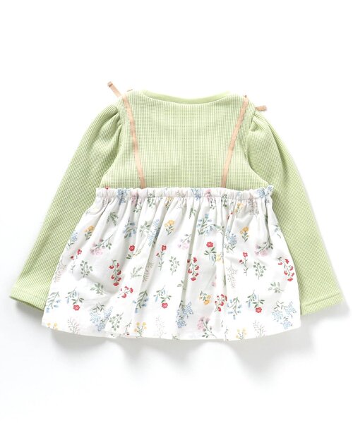 apres les cours（アプレレクール）の「ワッフルドッキングフレアTシャツ（Tシャツ/カットソー・キッズ・ラベンダー/サックスブルー/ミント/ネイビー/その他2・100/120/130/90/110/140/80）」の9枚目の写真