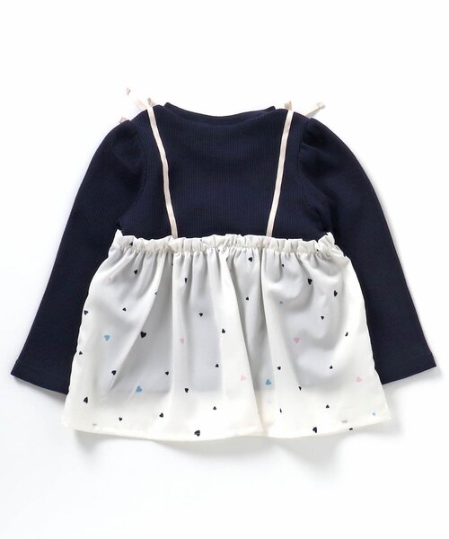 apres les cours（アプレレクール）の「ワッフルドッキングフレアTシャツ（Tシャツ/カットソー・キッズ・ラベンダー/サックスブルー/ミント/ネイビー/その他2・100/120/130/90/110/140/80）」の10枚目の写真