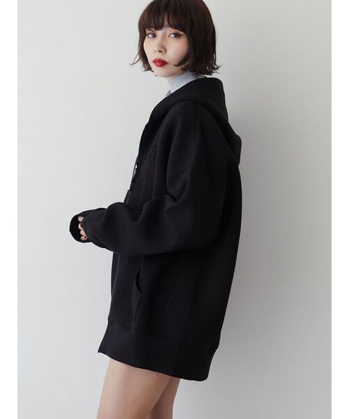 jouetie（ジュエティ）の「ダブルジップBIGフーディ（パーカー・レディース・アイボリー/ブラック・MEDIUM）」の5枚目の写真