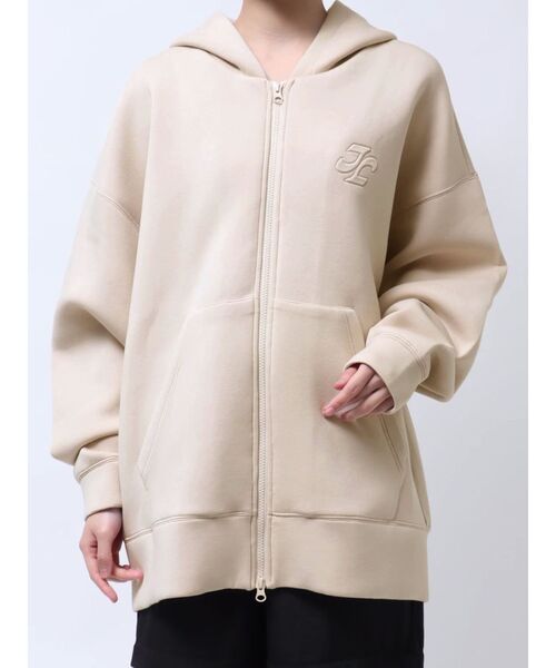 jouetie（ジュエティ）の「ダブルジップBIGフーディ（パーカー・レディース・アイボリー/ブラック・MEDIUM）」の11枚目の写真