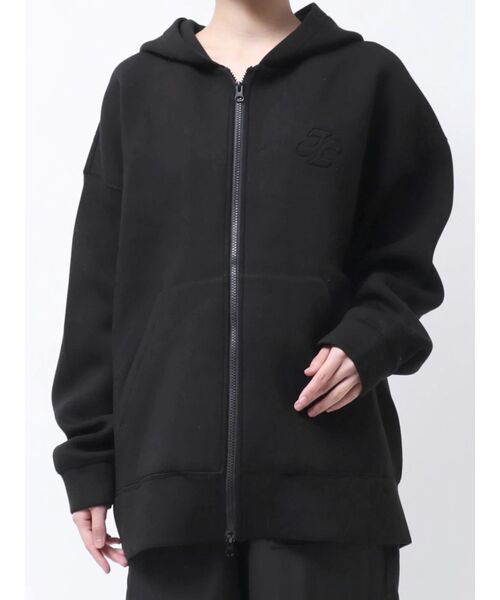 jouetie（ジュエティ）の「ダブルジップBIGフーディ（パーカー・レディース・アイボリー/ブラック・MEDIUM）」の12枚目の写真